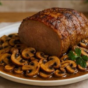 RÔTI DE BŒUF AUX CHAMPIGNONS SAUVAGES