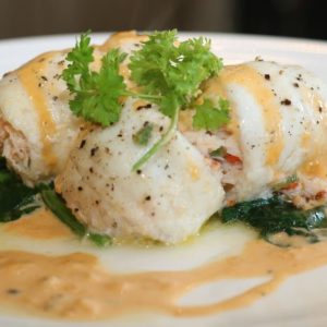 PAUPIETTE DE SOLE MARINÉE À LA BISQUE